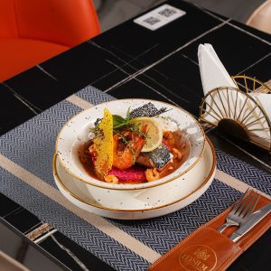 saumon sauce crevette